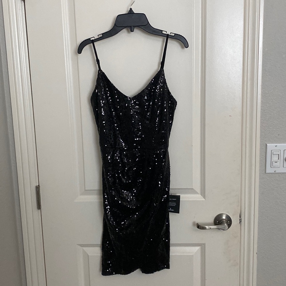 Black Sparkly Bodycon Dress